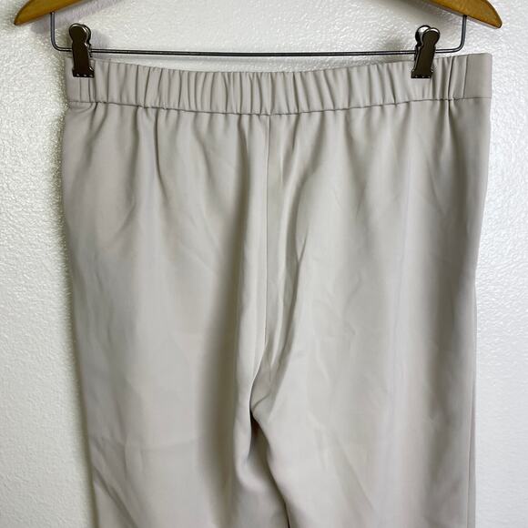 Quince Stretch Crepe Ankle Pants Size 12 Womens Sand Beige Elastic Career NWT - Picture 7 of 9